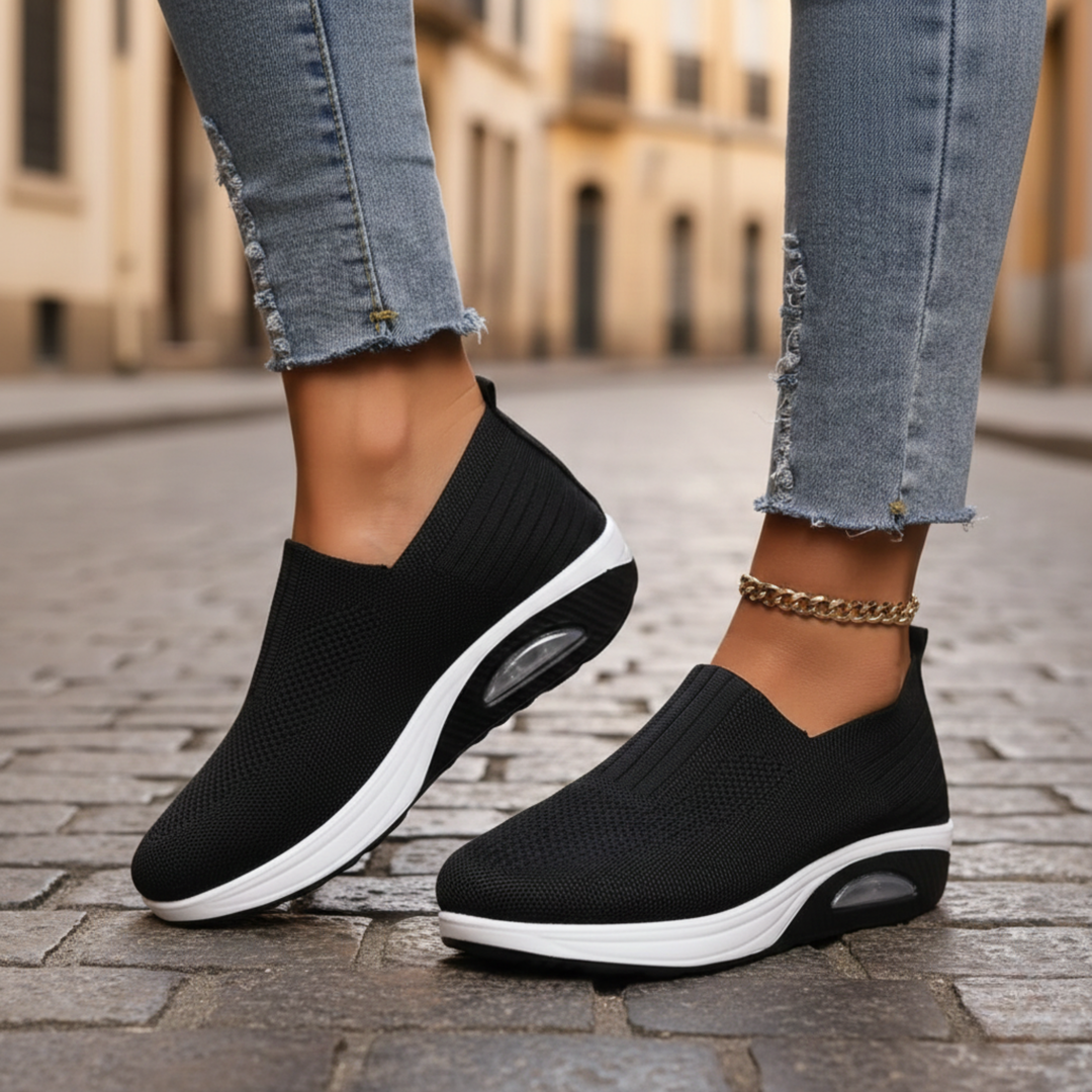 Chaussures orthopédiques pour femmes à enfiler avec semelle amortissante