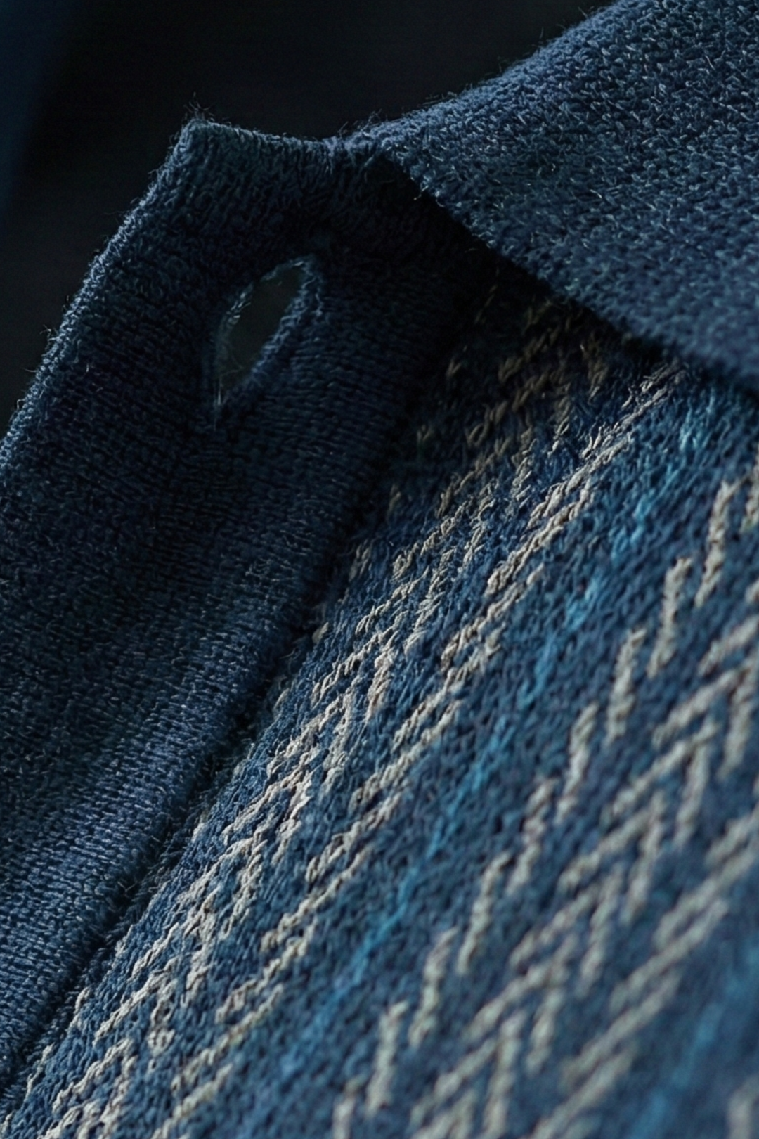 Men’s Knit Patterned Polo Shirt Short Sleeve