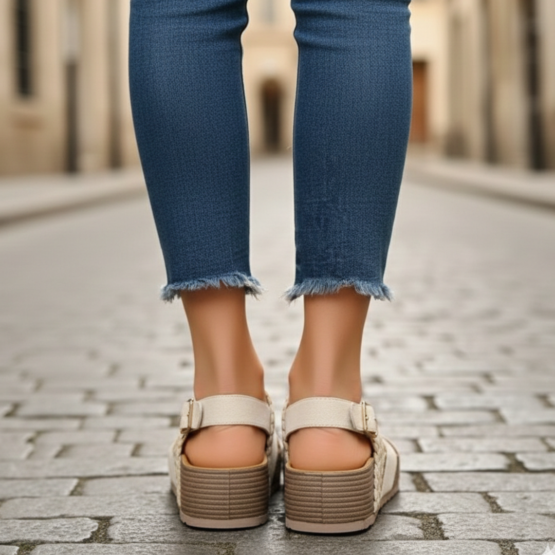 Orthopedic Sandals Platform Cross Strap Women Adult