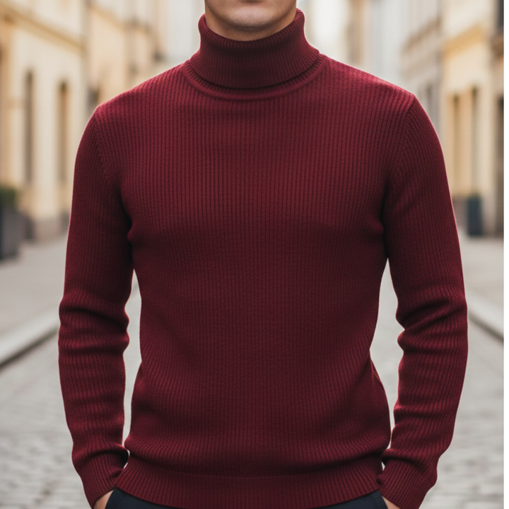 Turtleneck Sweater Cashmere Blend Long Sleeve Men