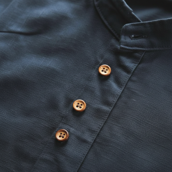 Men's Collar Shirt Long Sleeve Button Front