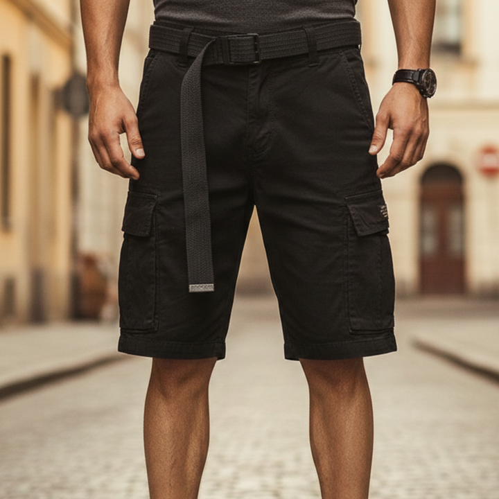 Men Cargo Shorts Utility Pocket Drawstring Casual Fit