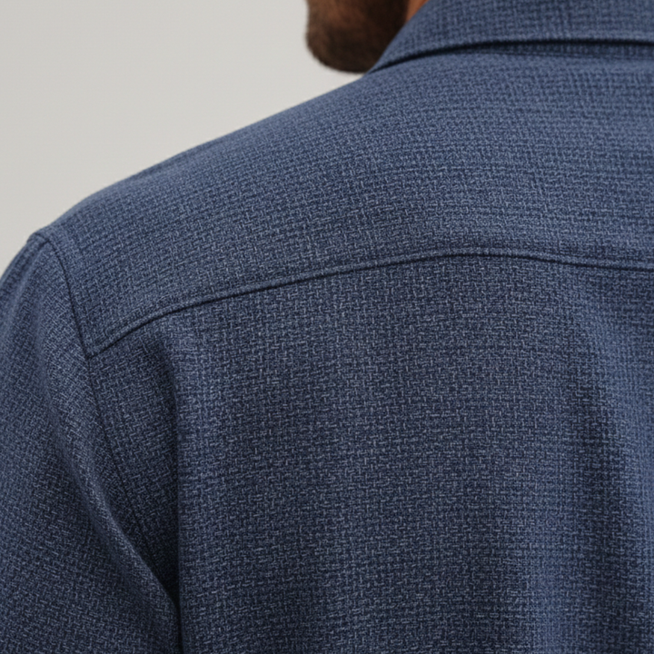 Men's Shirt with Short Sleeve Button Front