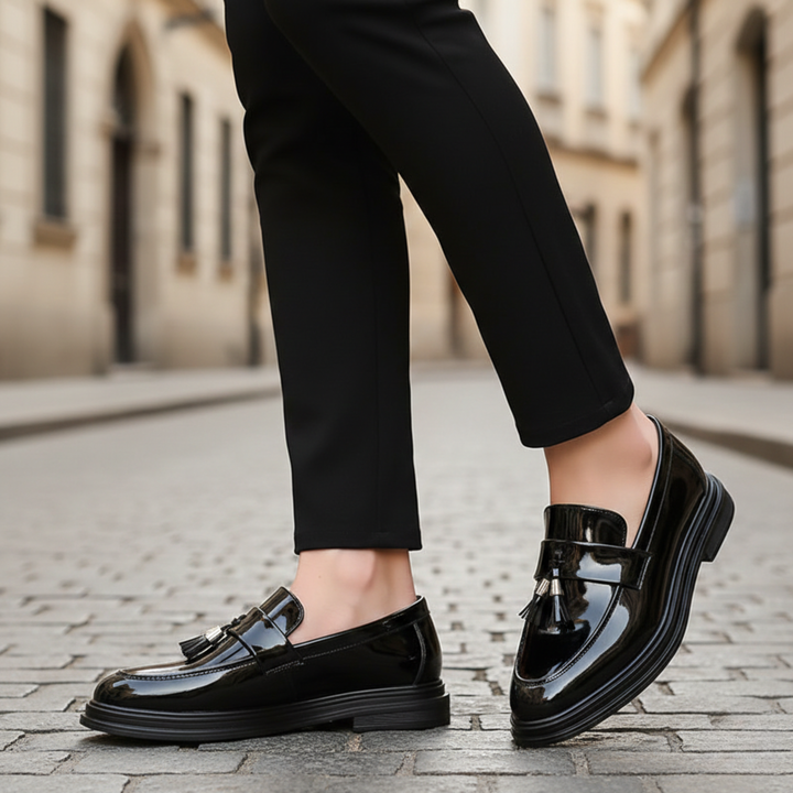 Mocasines de Cuero con Borlas para Hombre