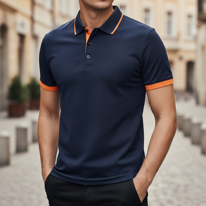 Mens Polo Shirt Short Sleeve Athletic Fit