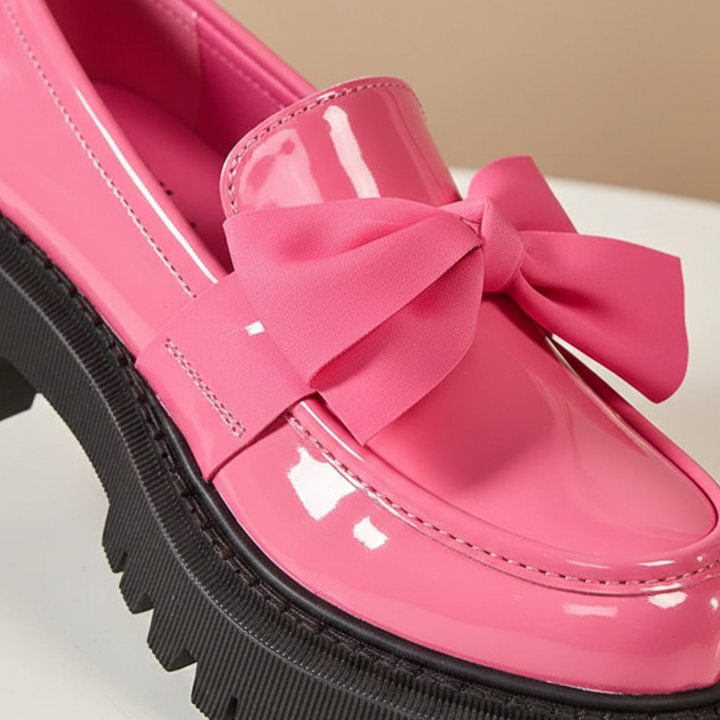 Zapatos de Plataforma con Detalle de Lazo y Suela Gruesa para Mujeres