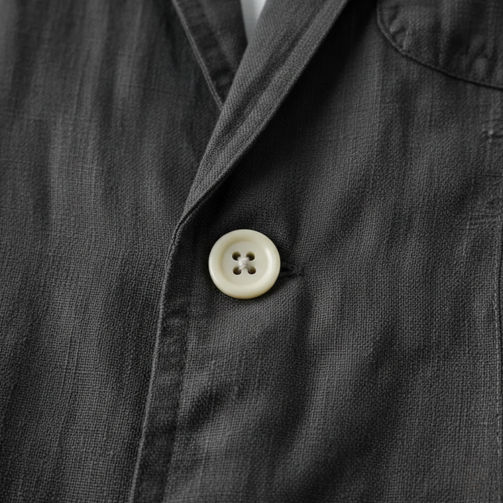 Linen Suit Set Two Piece Blazer and Pants Men