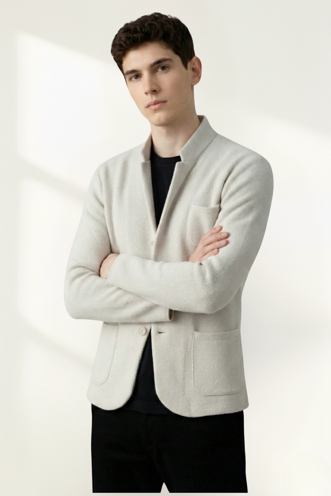 Men’s Button-Front Blazer Jacket