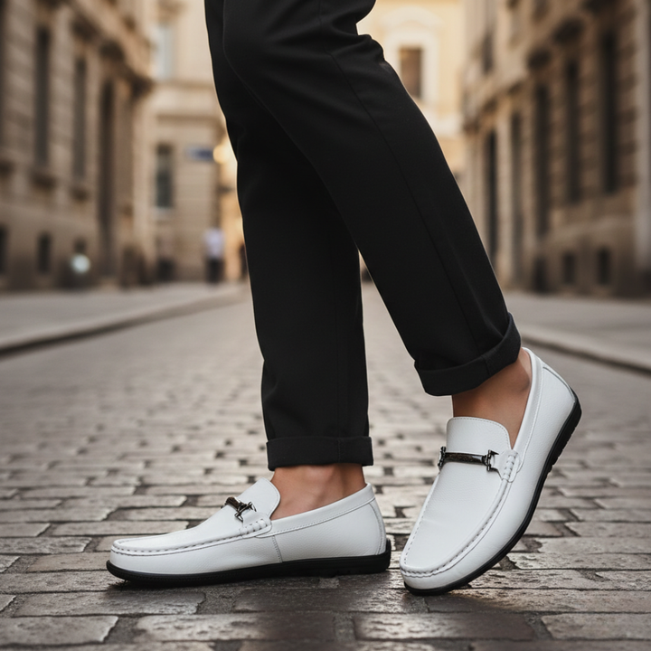 Loafers Leather Slip on Casual Men