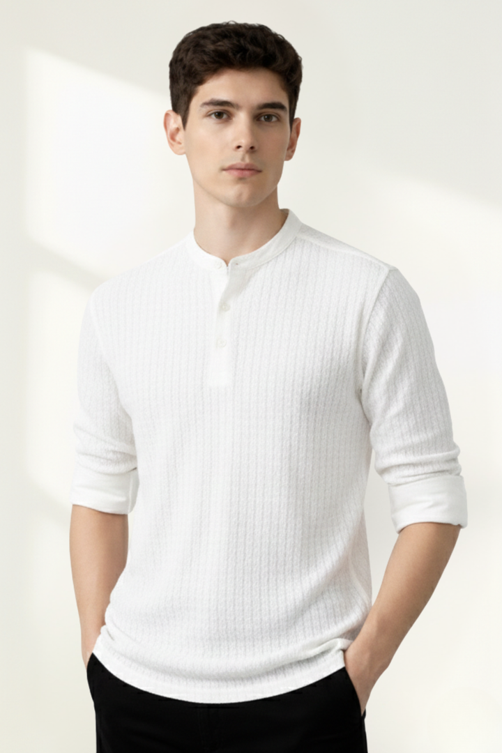 Men’s Long Sleeve Henley Shirt