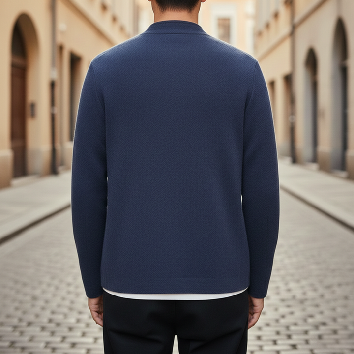 Cashmere Cardigan Stand Collar Button Men