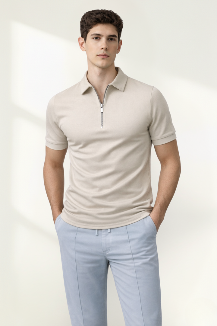 Camisa Polo con Cremallera para Hombre