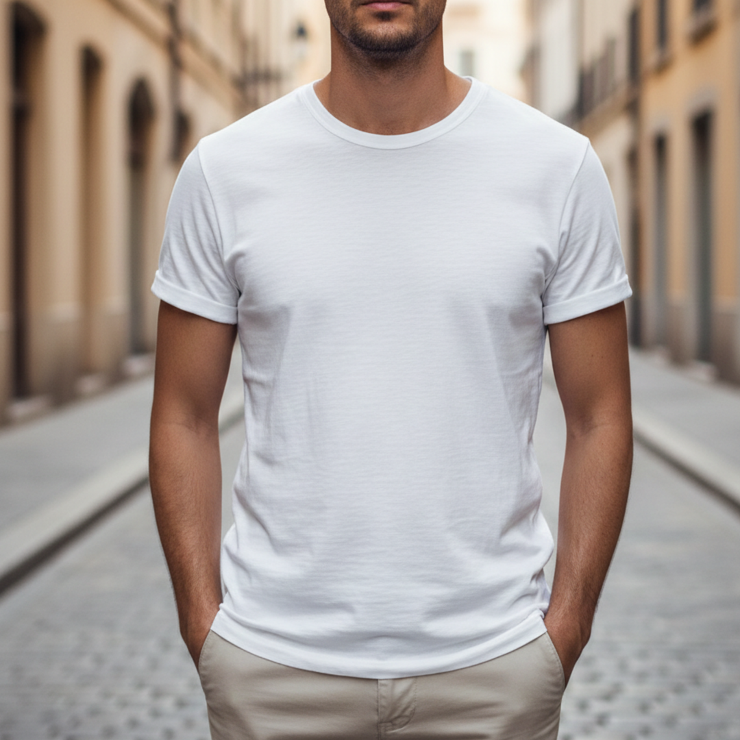 Men's T shirt Crew Neck Short Sleeve