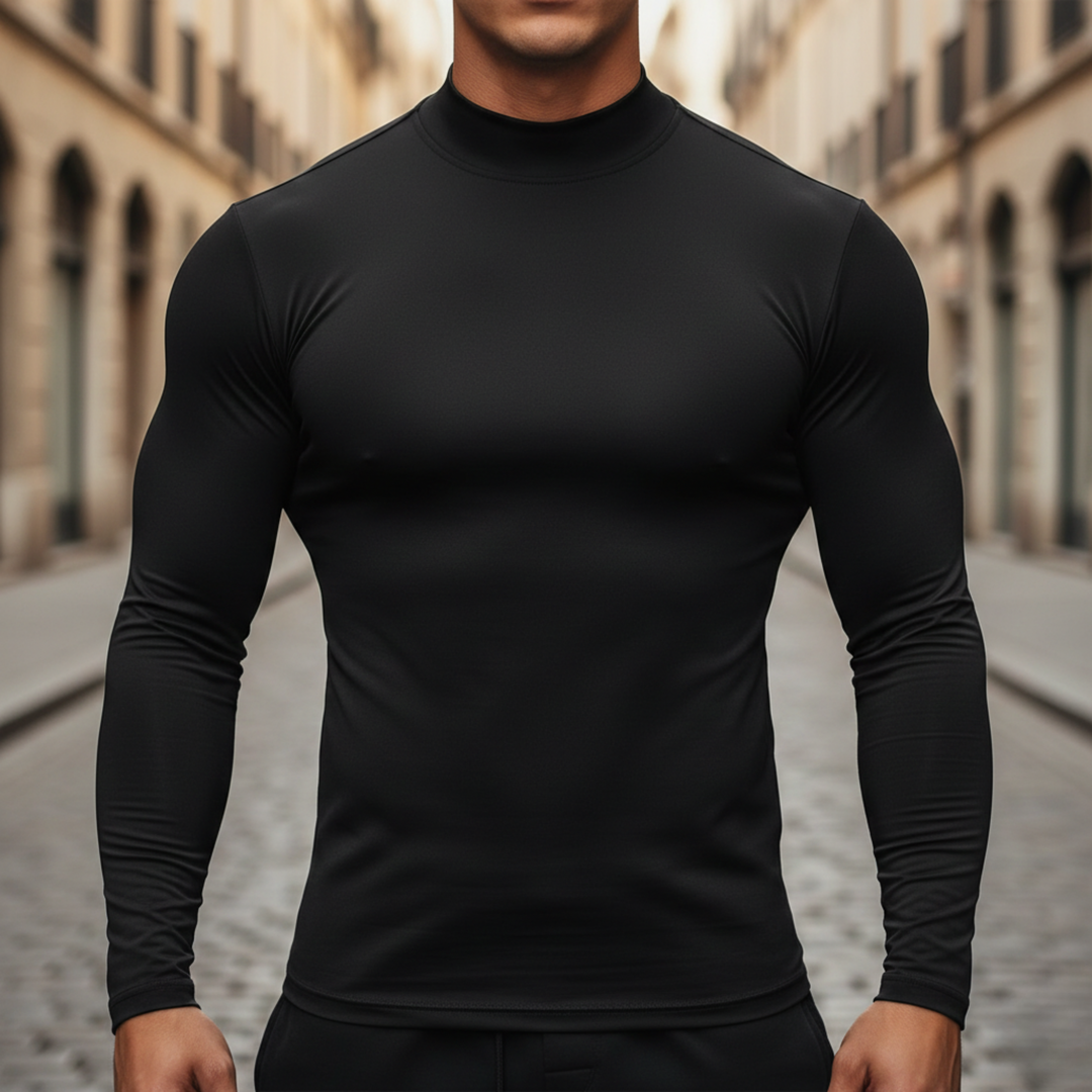 Mens long sleeve polo shirt