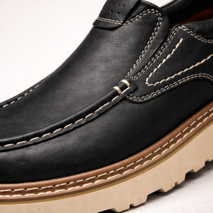 Mocasines de piel informales para hombre