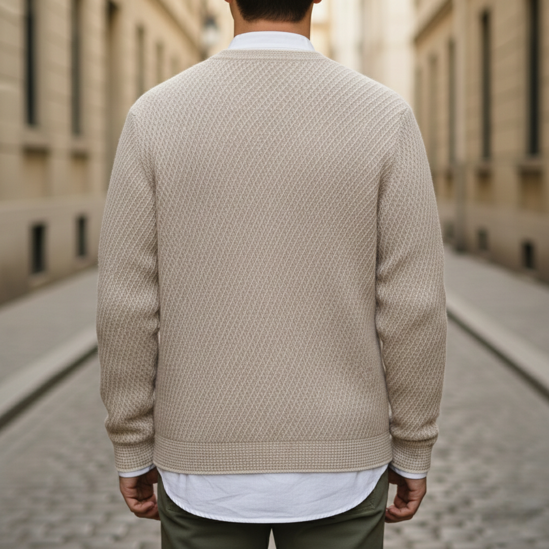 Cashmere Sweater Knit Crew Neck Mens