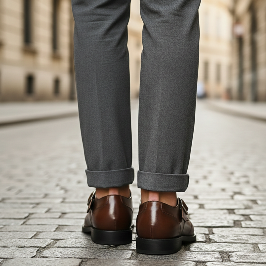 Zapatos de vestir con hebilla y tira para hombre adulto