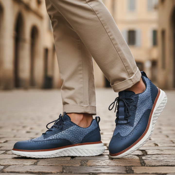 Baskets en cuir à lacets, basses, pour homme adulte