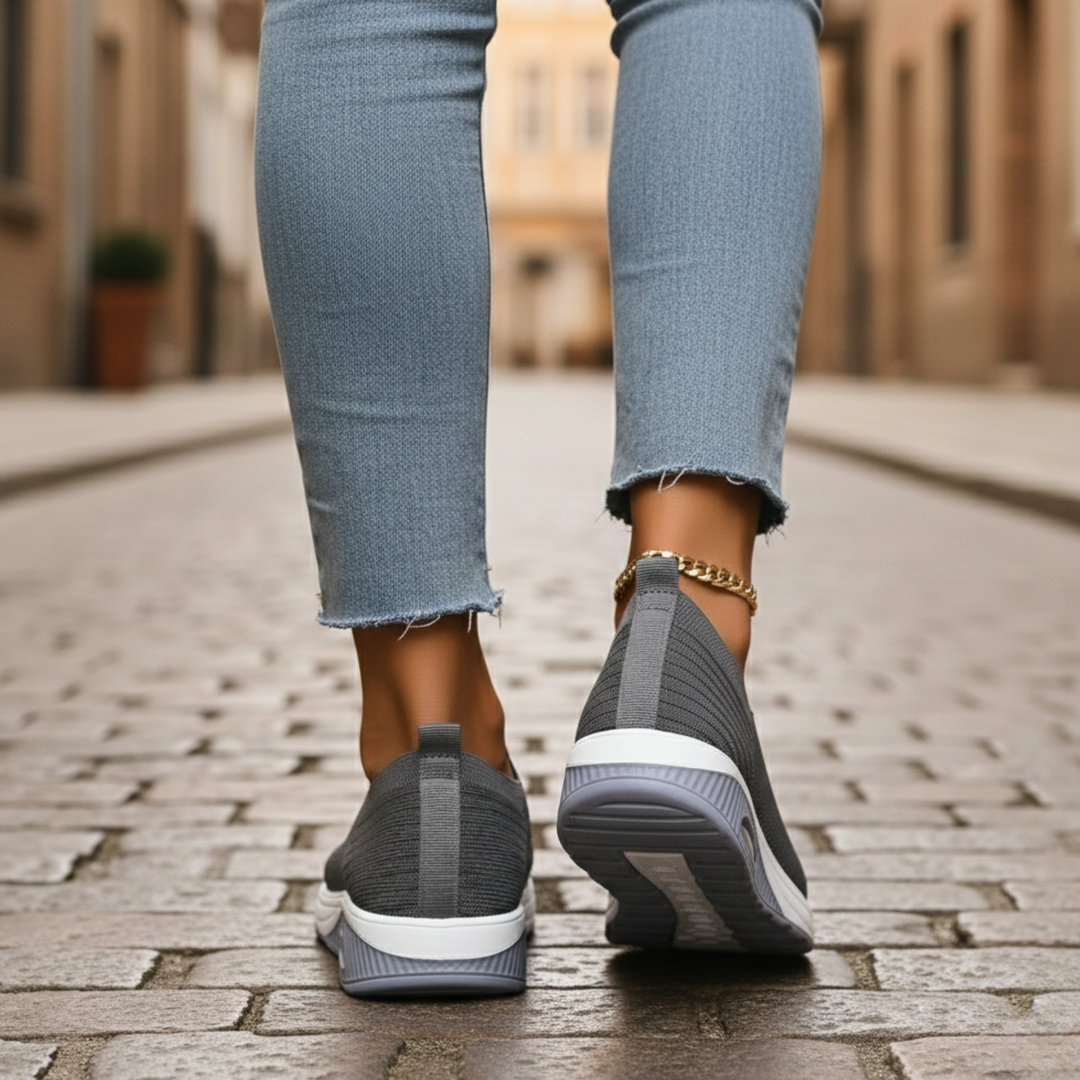 Chaussures orthopédiques pour femmes à enfiler avec semelle amortissante