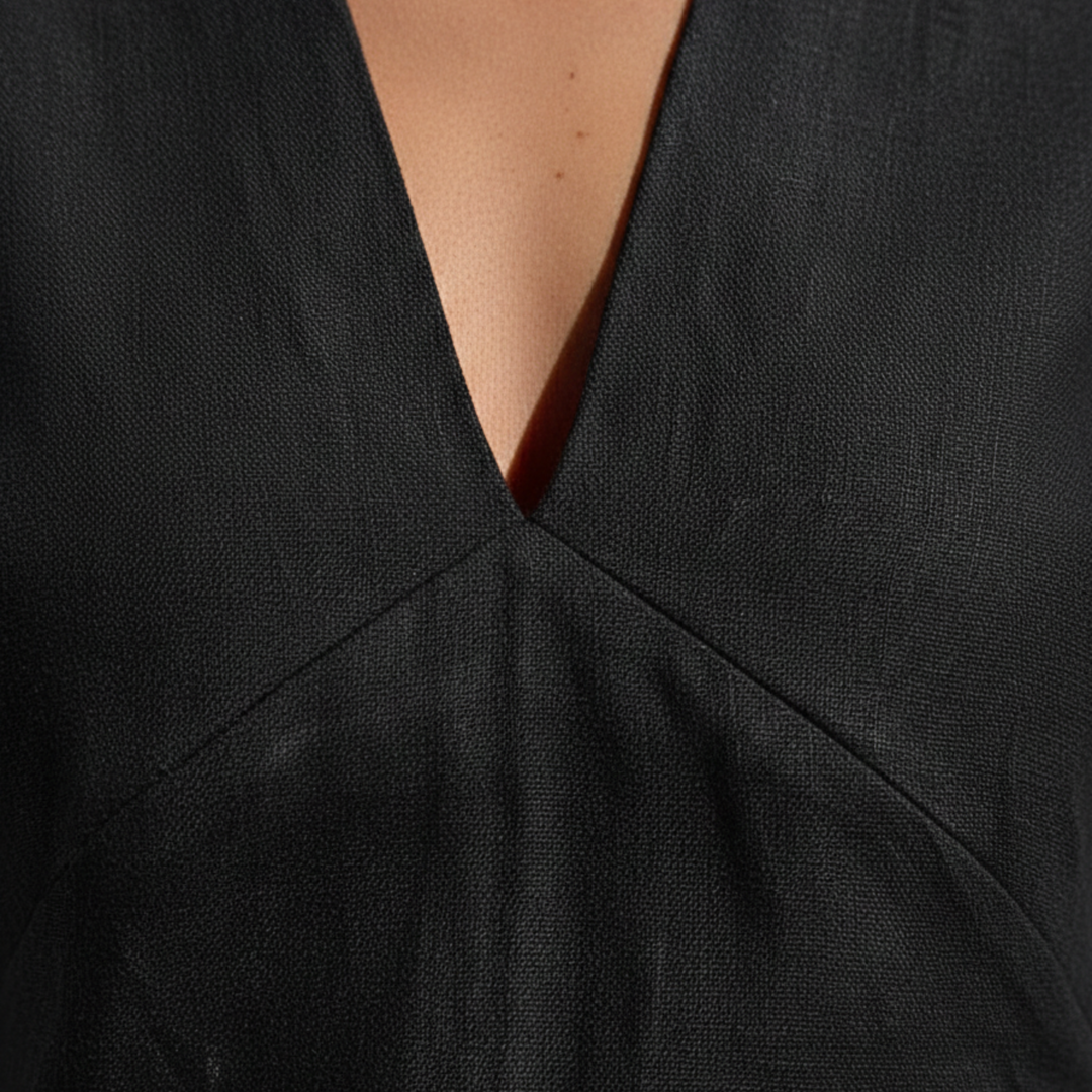 Cotton Linen Vest Dress Women Slim Fit