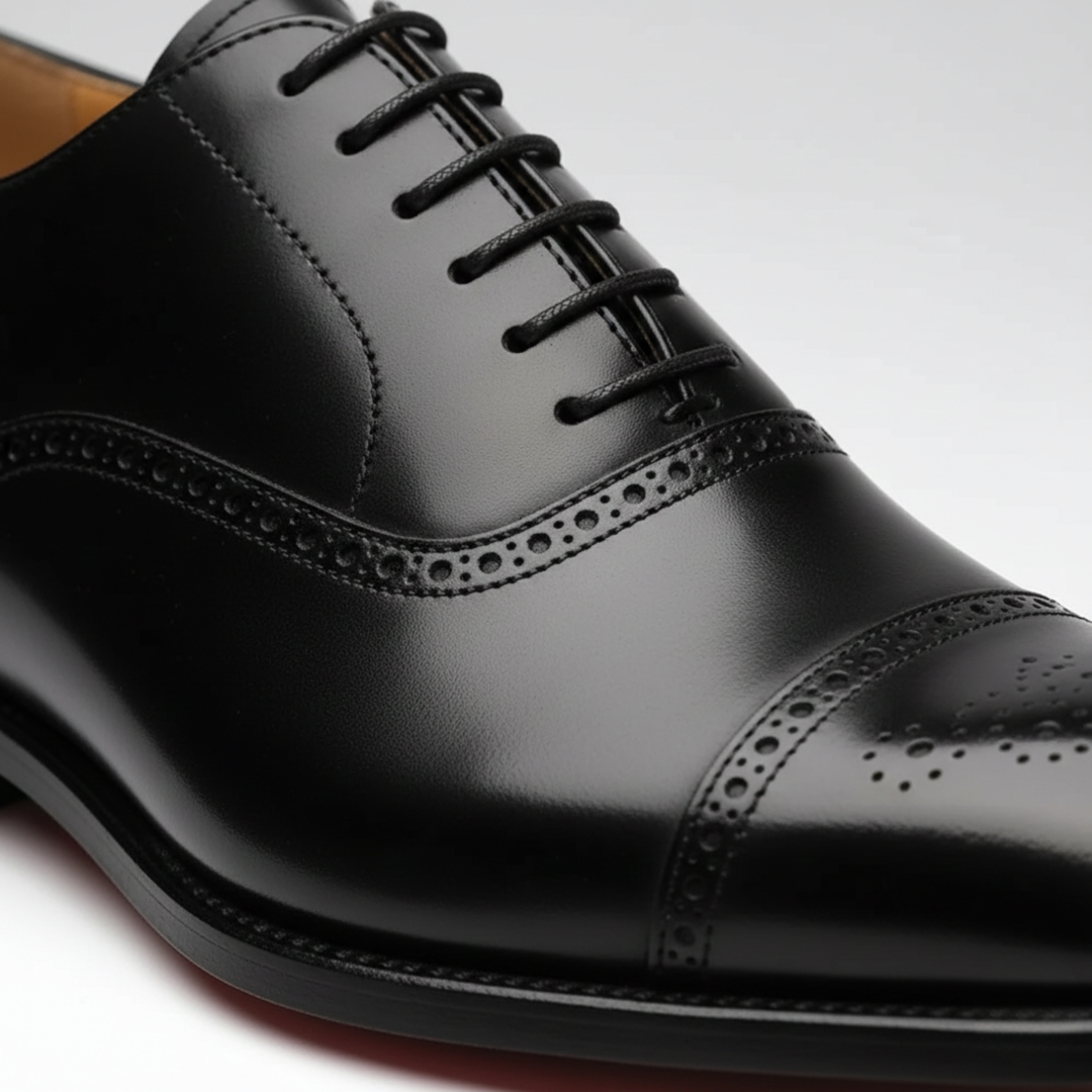 Chaussures habillées à bout droit en cuir pour hommes