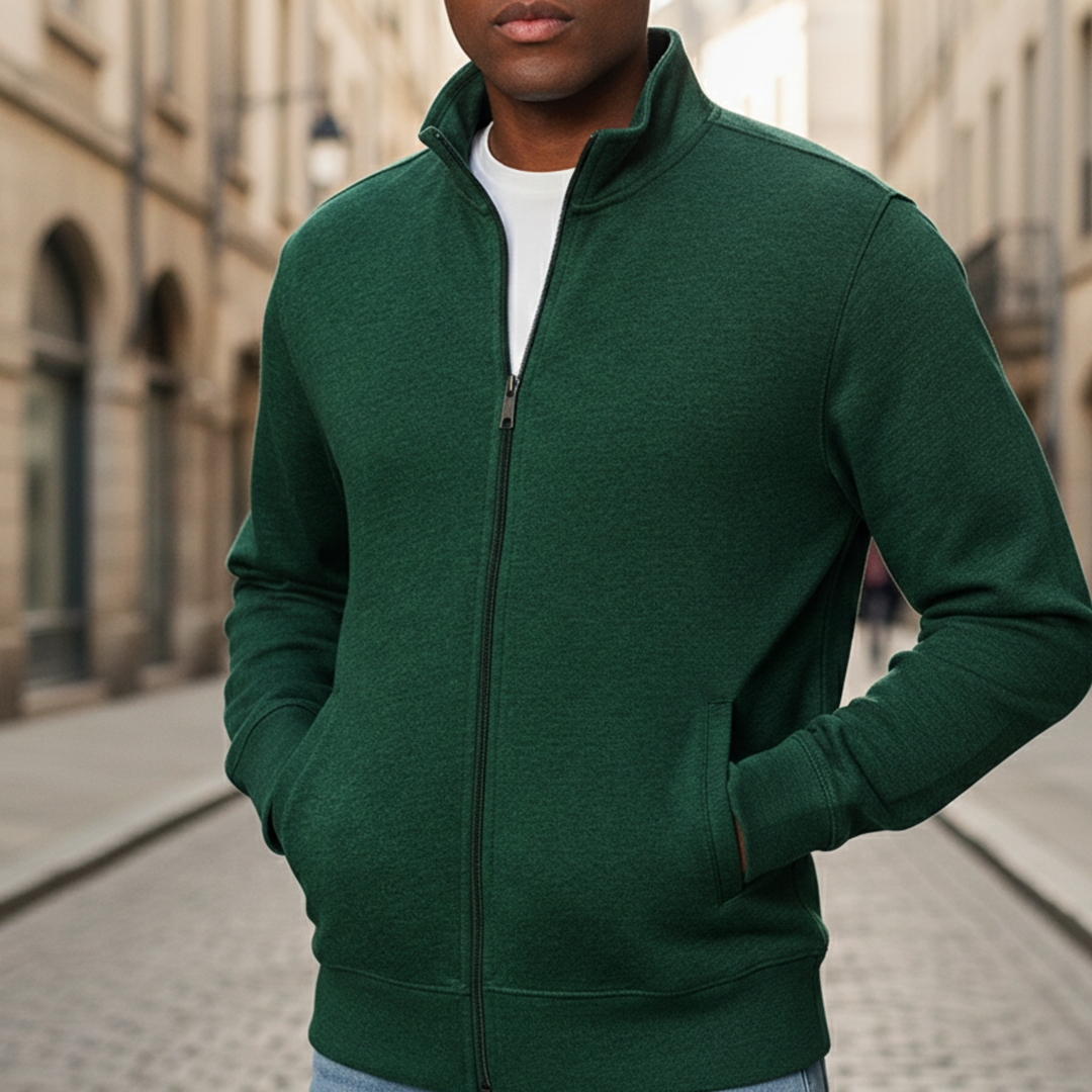 Zip Sweater Knit Lightweight Men All Season