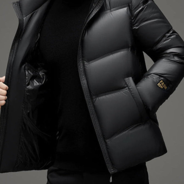 Down Jacket Gloss Quilted Stand Collar Outerwear