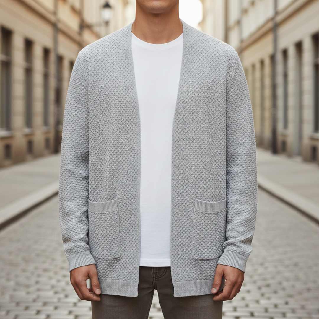 Men's Cardigan Open Front Knit Mens