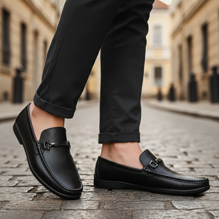 Loafers Leather Slip on Casual Men