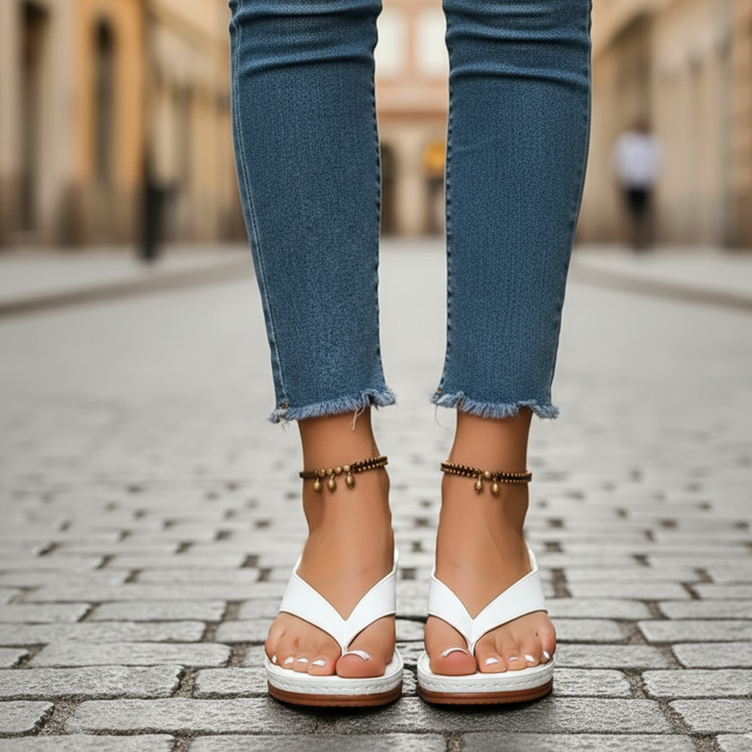 Orthopedic Heel Sandals Open Toe Block Heel Women