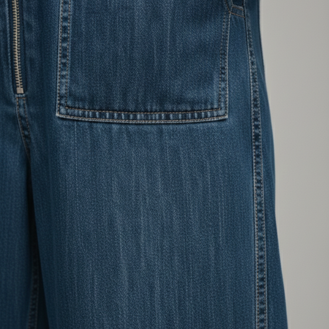 Denim Jumpsuit Hooded Long Sleeve Casual Women