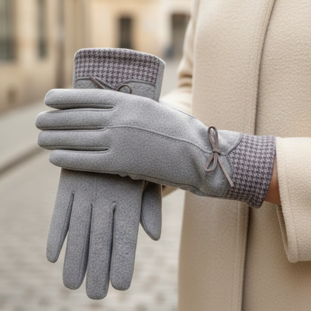 Guantes de cachemira de punto para invierno para mujeres