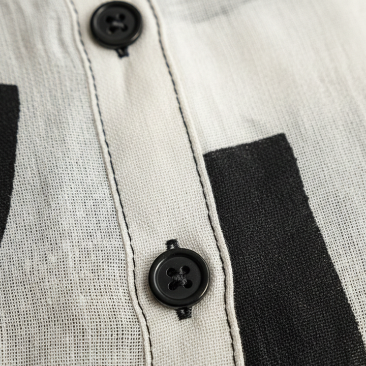 Women’s Maxi Shirt Dress Short Sleeve Geometric