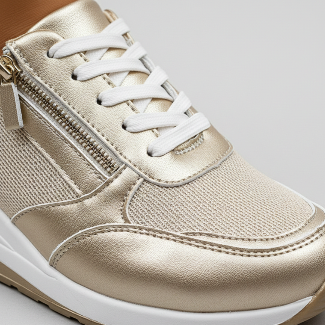 Zapatillas de Plataforma con Cordones de Bajo para Mujeres Adultas