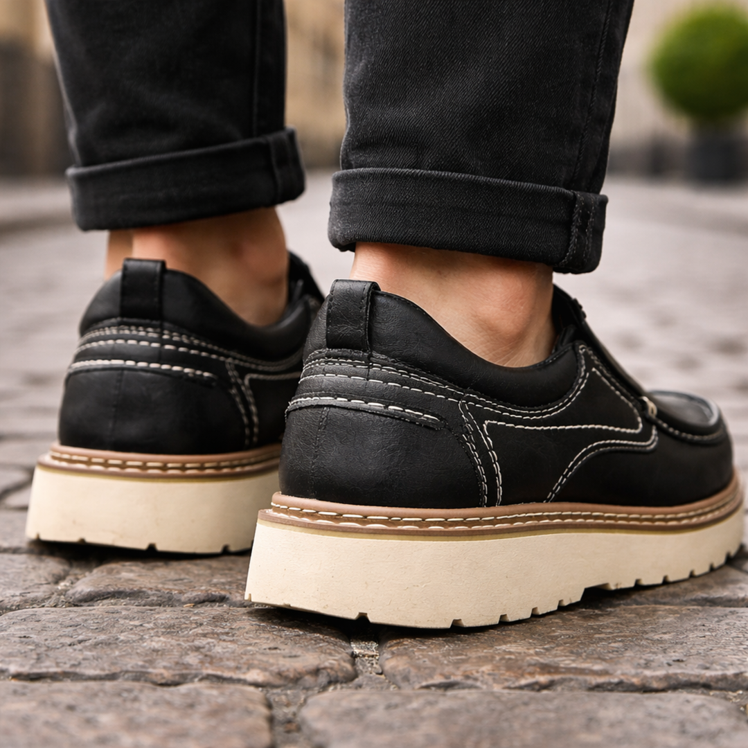 Mocasines de piel informales para hombre