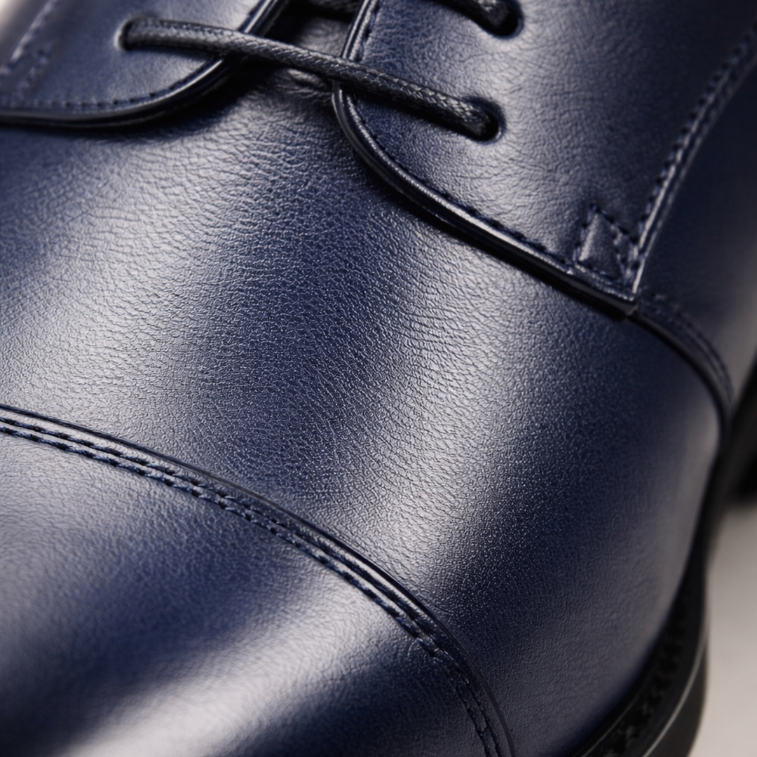 Chaussures habillées en cuir pour homme à bout droit