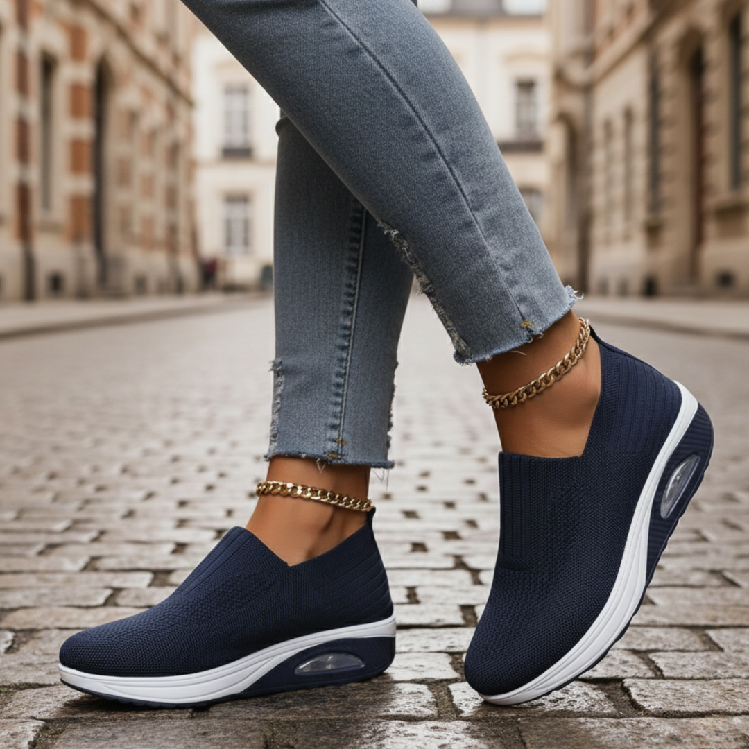 Chaussures orthopédiques pour femmes à enfiler avec semelle amortissante