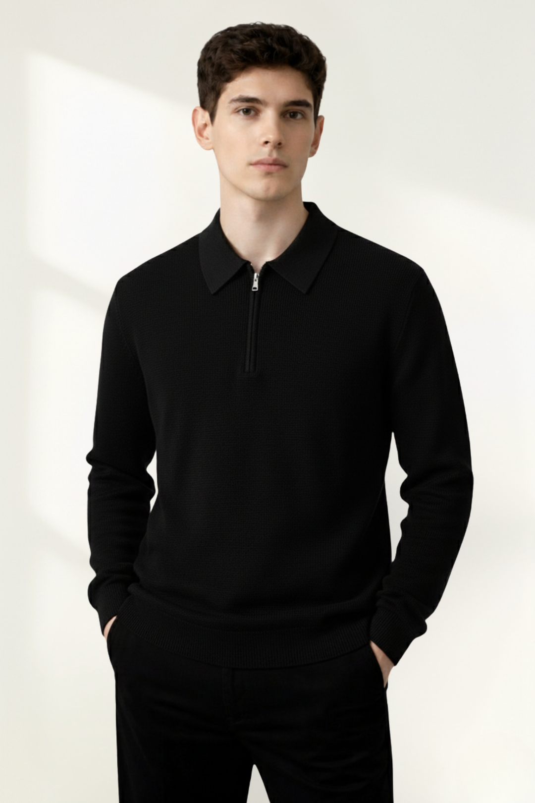 Men’s Quarter-Zip Polo Sweater