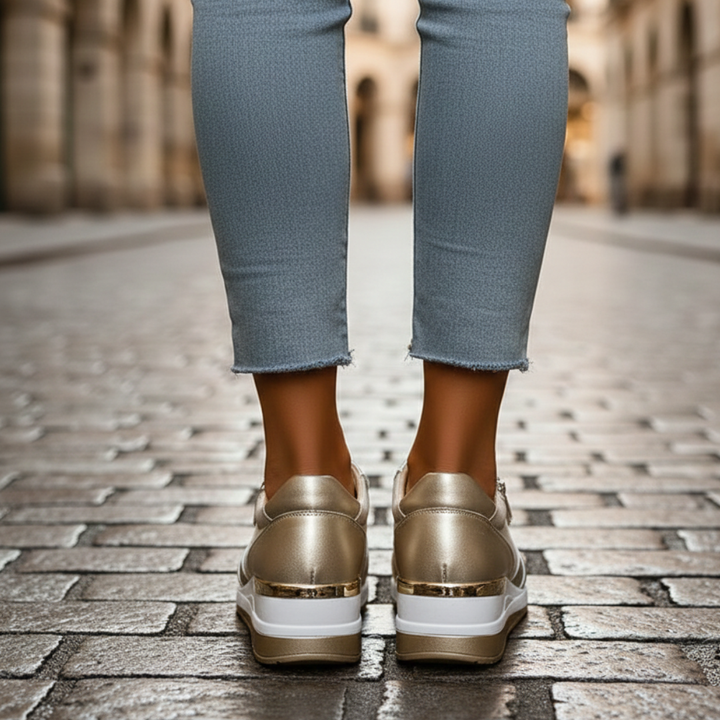 Zapatillas de Plataforma con Cordones de Bajo para Mujeres Adultas