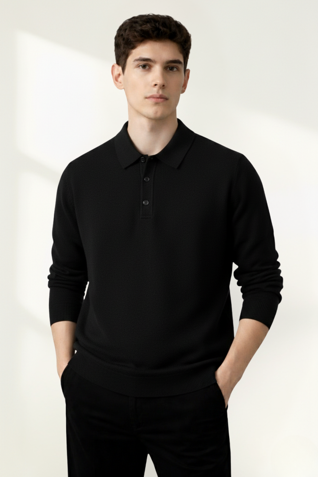 Men’s Knit Polo Sweater