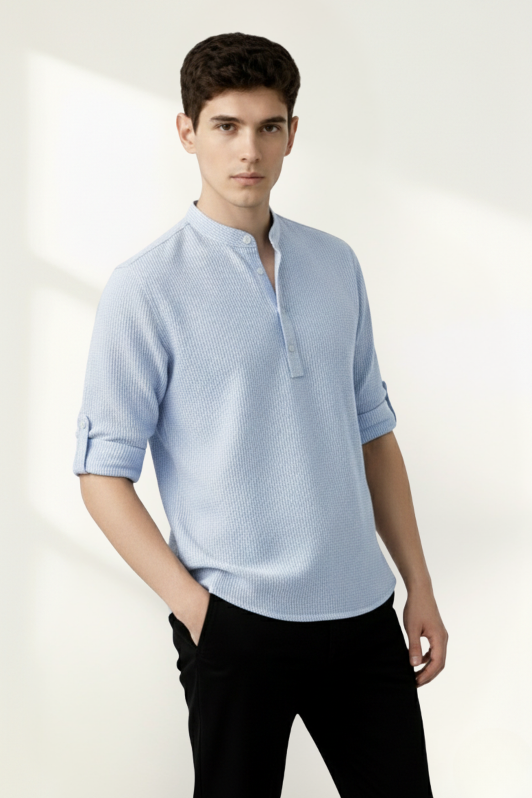 Men’s Long Sleeve Henley Shirt