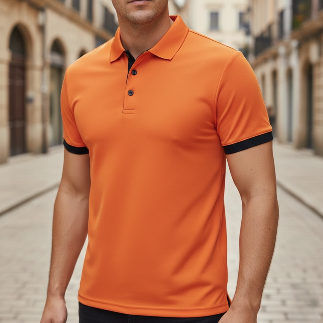 Mens Polo Shirt Short Sleeve Athletic Fit