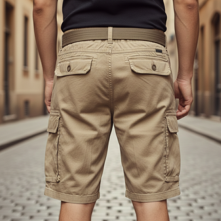Men Cargo Shorts Utility Pocket Drawstring Casual Fit