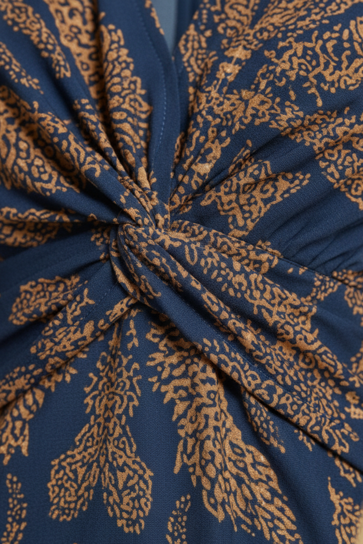 Women's Long Sleeve Printed Midi Dress