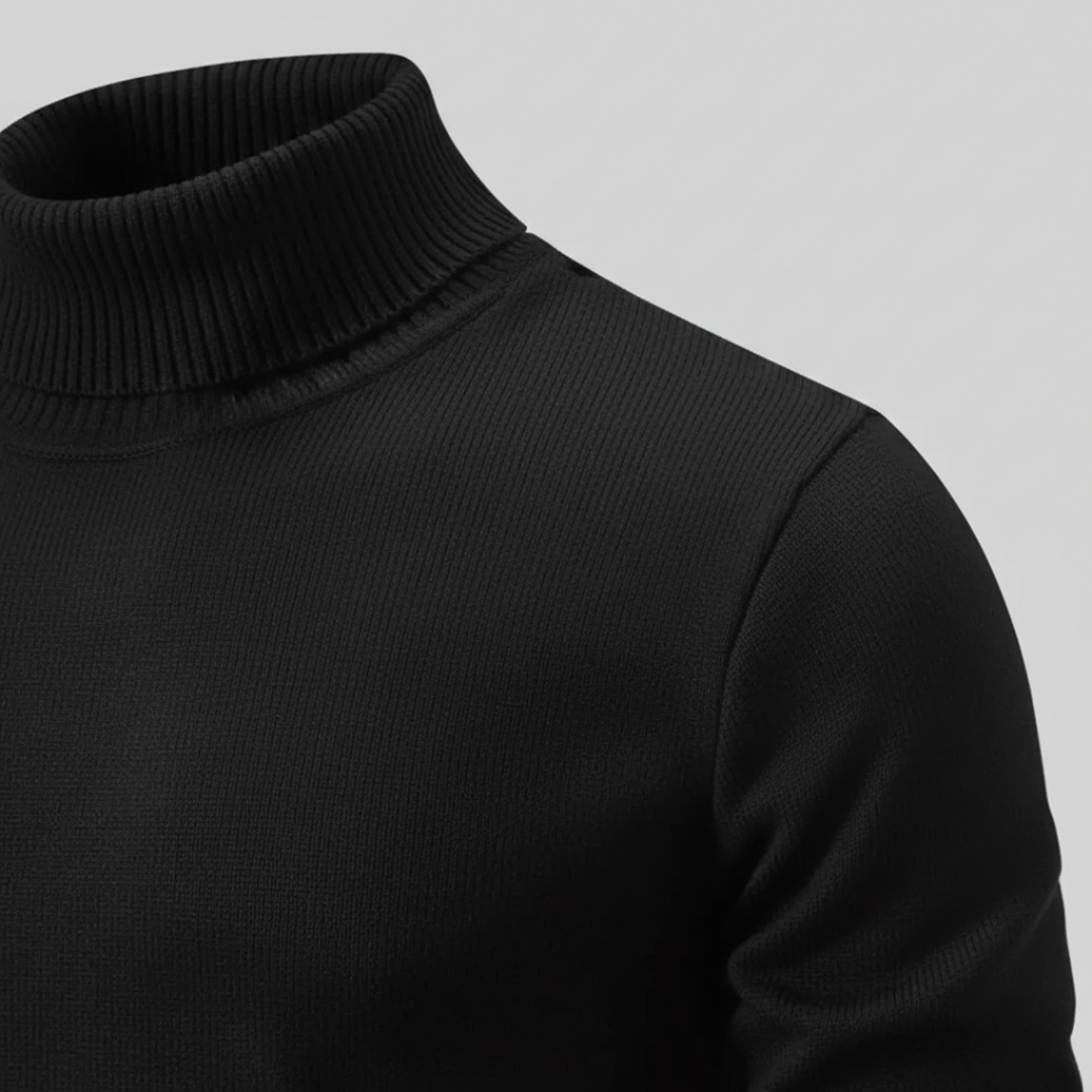 Turtleneck Sweater Cashmere Blend Long Sleeve Men