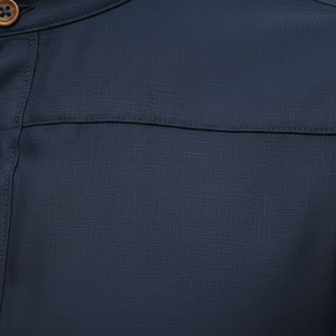 Men's Collar Shirt Long Sleeve Button Front