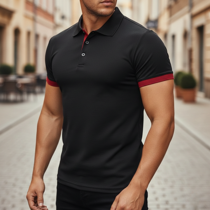 Mens Polo Shirt Short Sleeve Athletic Fit