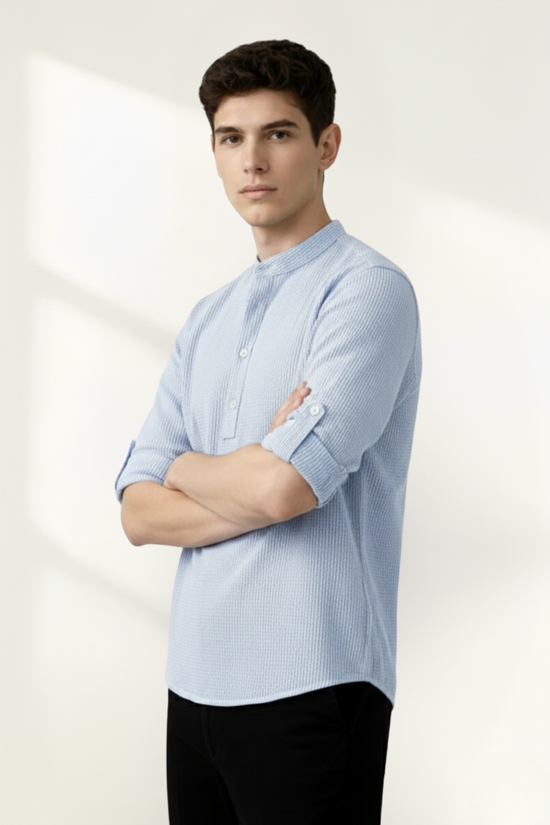 Men’s Long Sleeve Henley Shirt