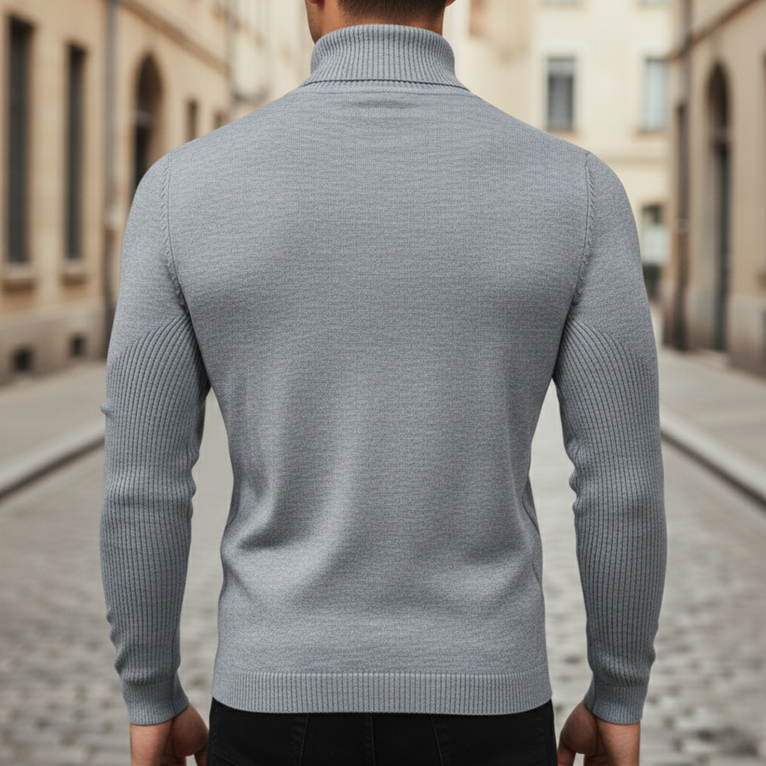 Men’s Turtleneck Knit Sweater Long Sleeve