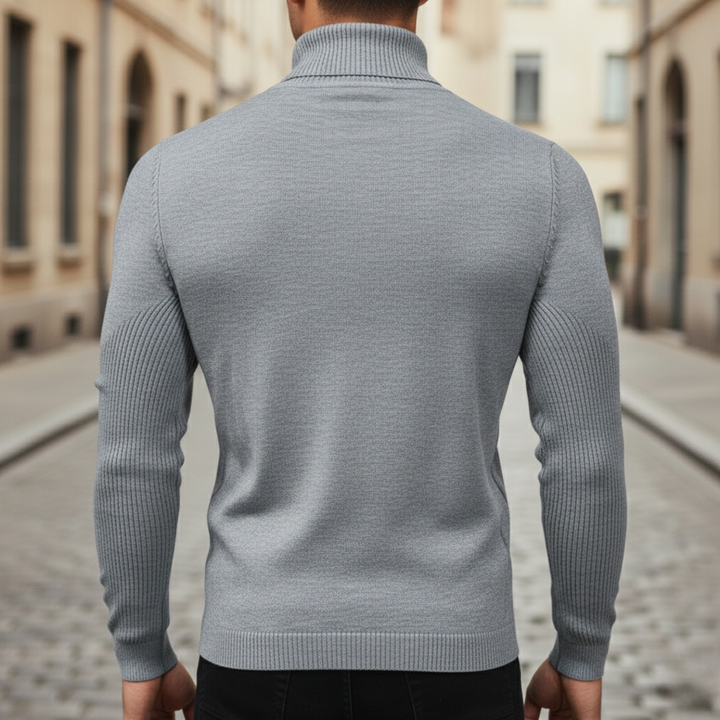 Men’s Turtleneck Knit Sweater Long Sleeve